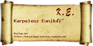 Karpelesz Euniké névjegykártya